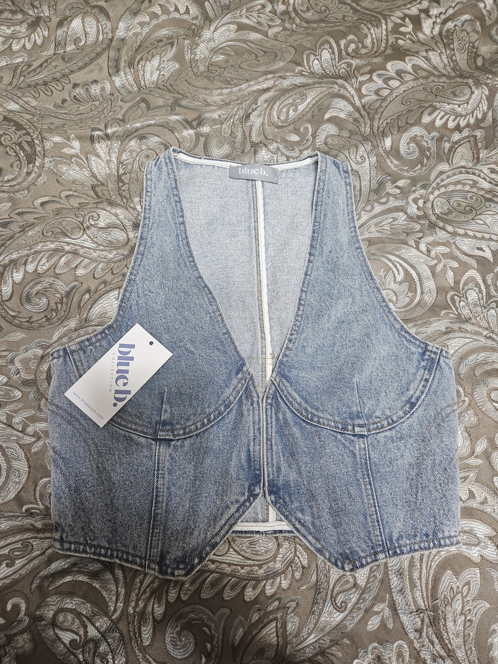 Light Wash Denim Vest - Brand blue b, Size M